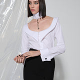 White Choker Thought Shirt
