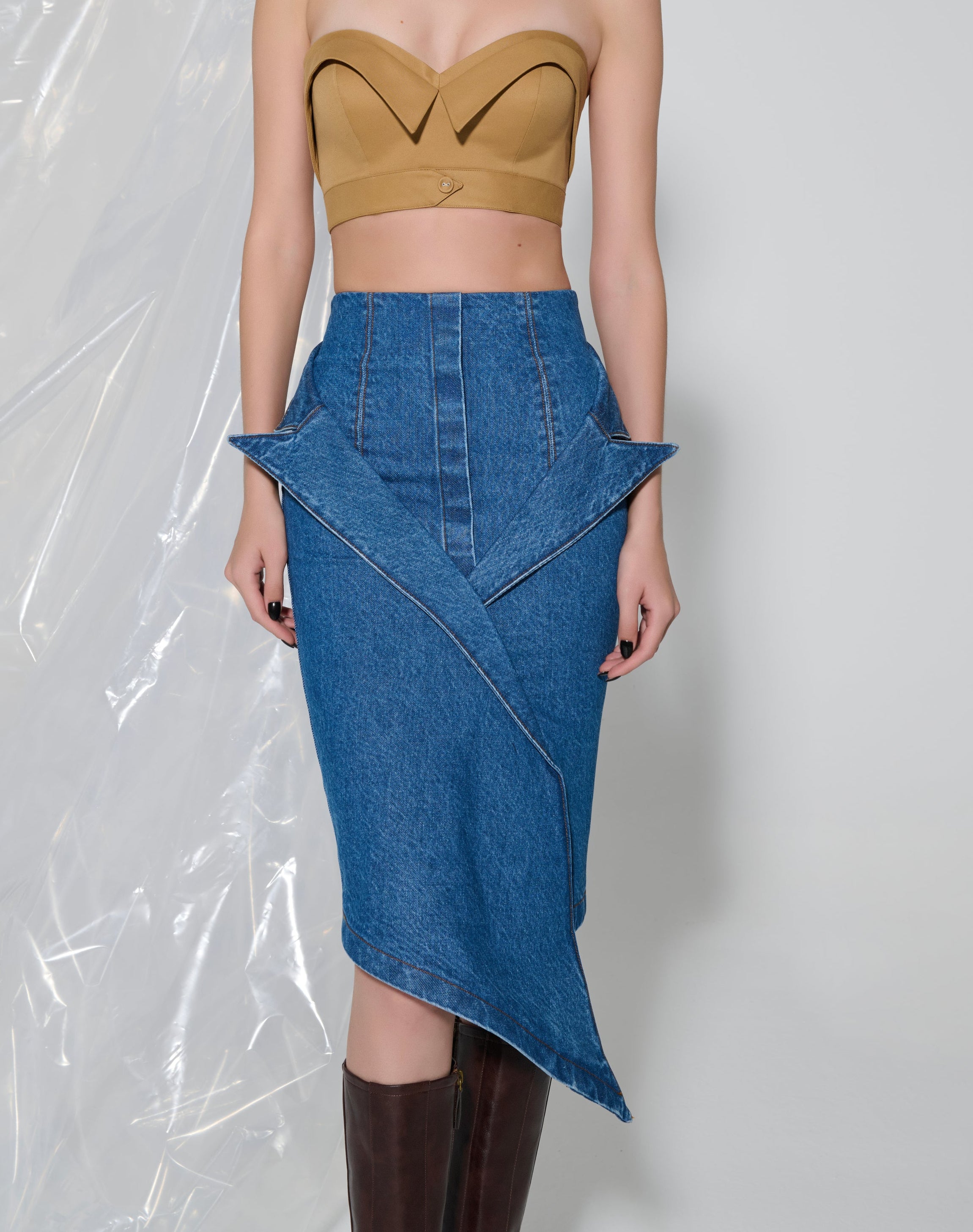 Denim Blazer Skirt
