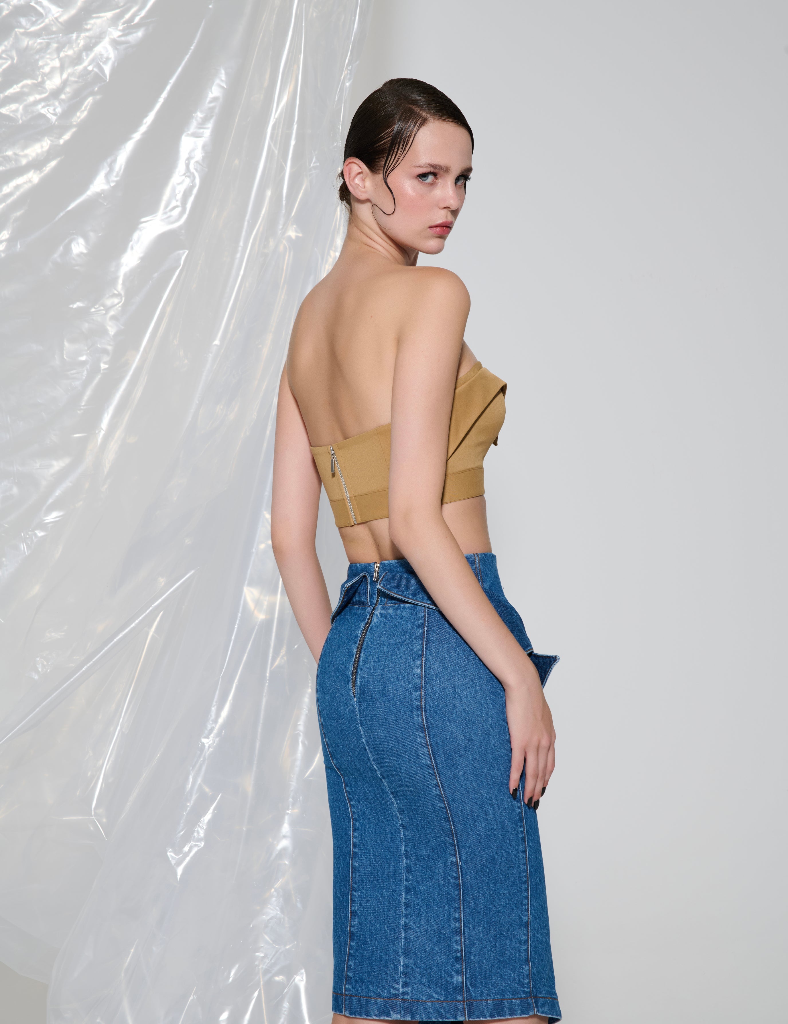 Denim Blazer Skirt
