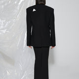 Her Reversed Collar Blazer
