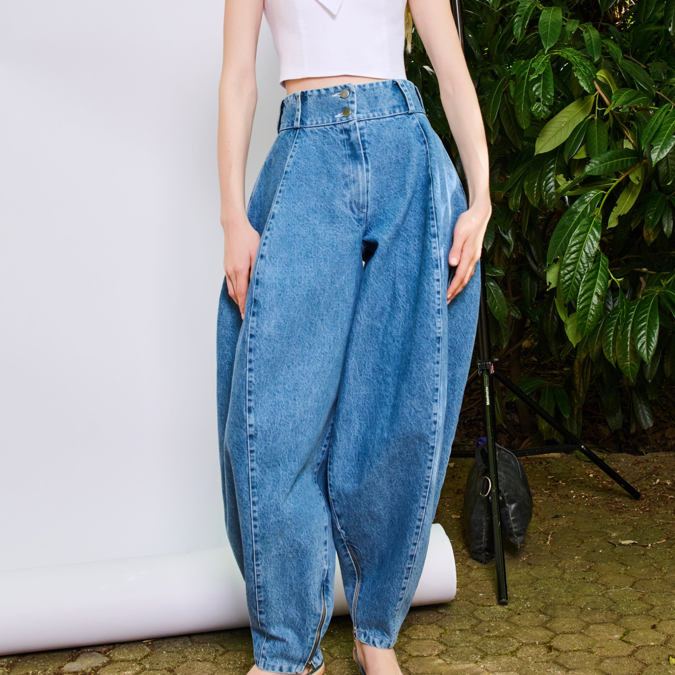 Denim Banana Pants
