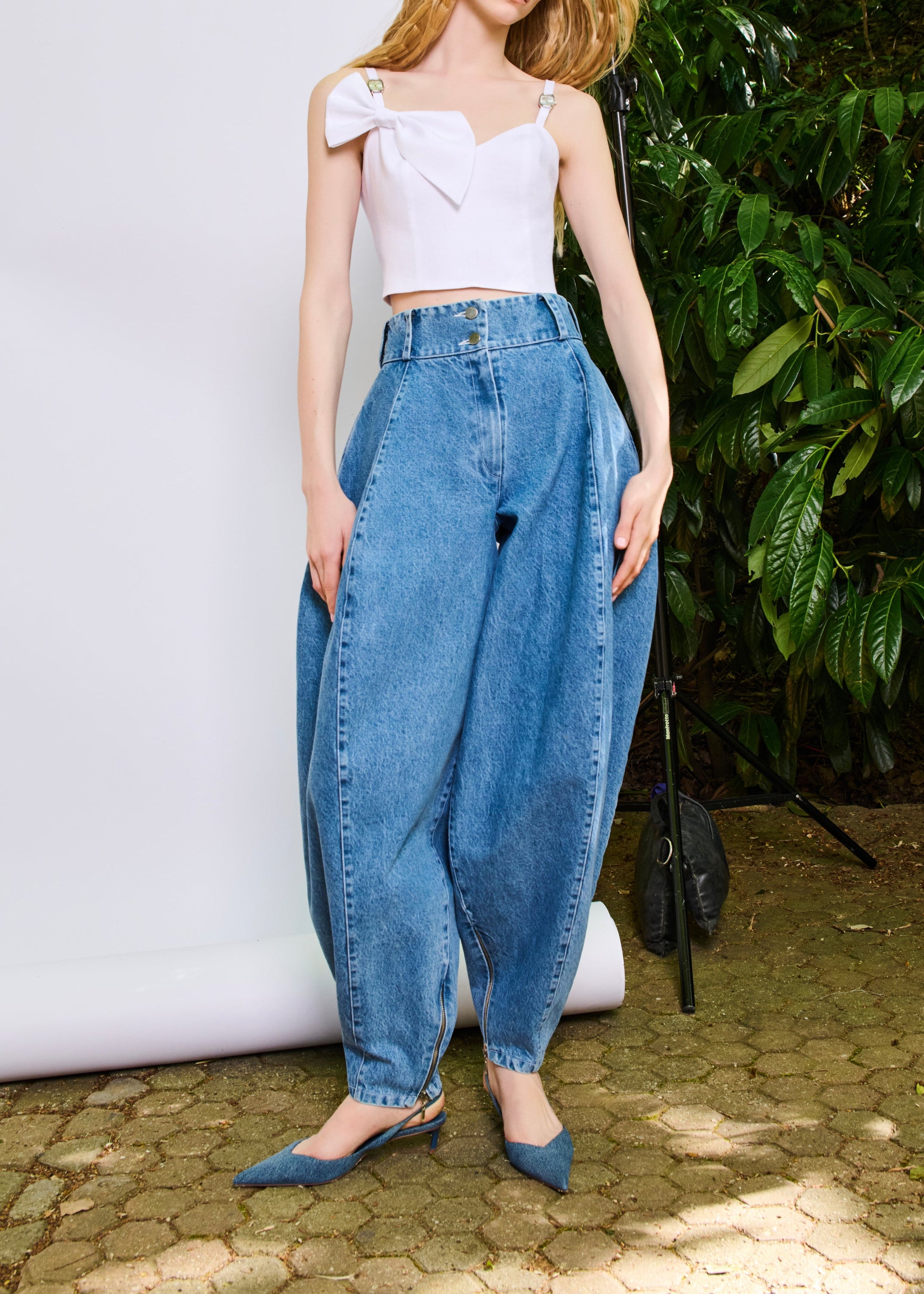 Denim Banana Pants
