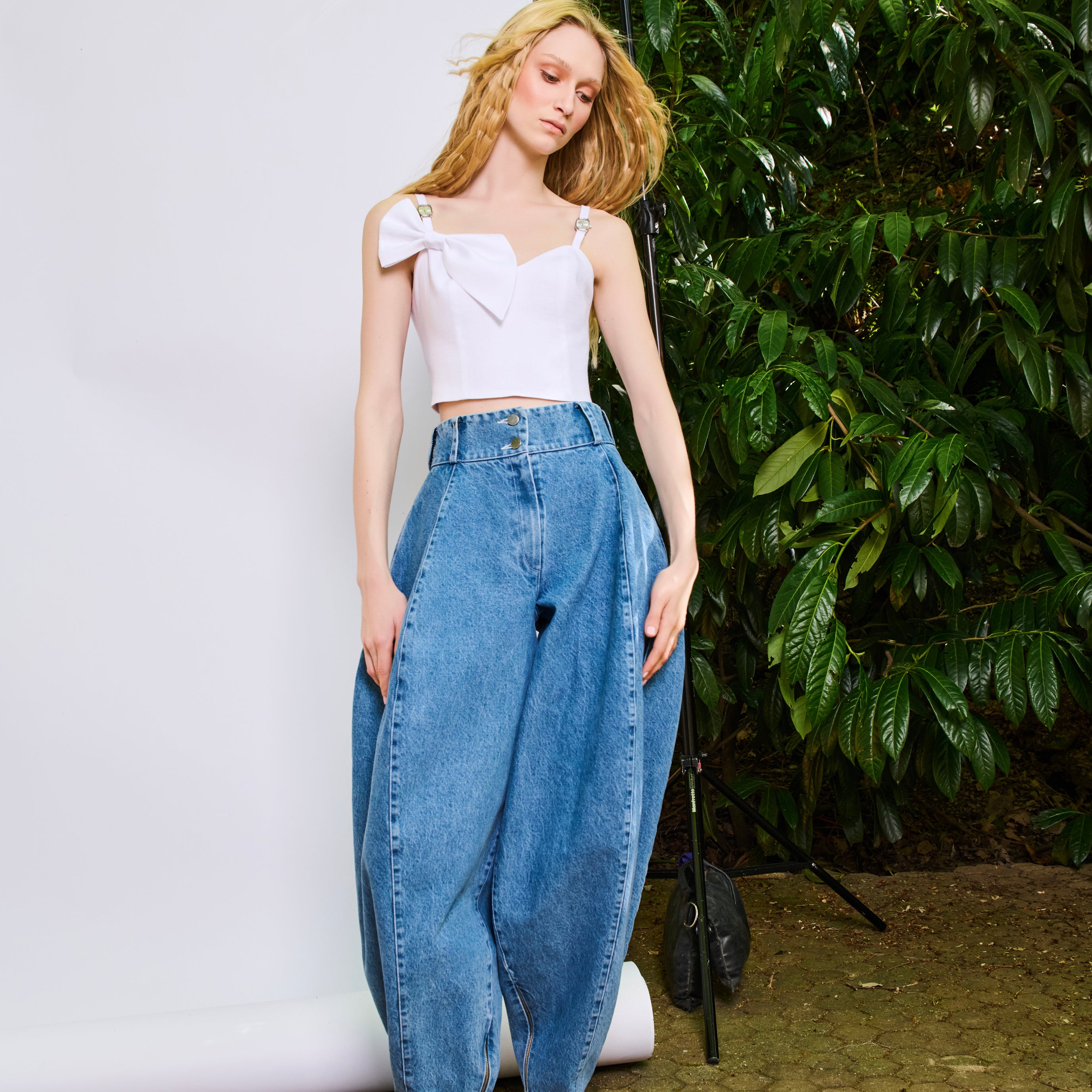 Denim Banana Pants
