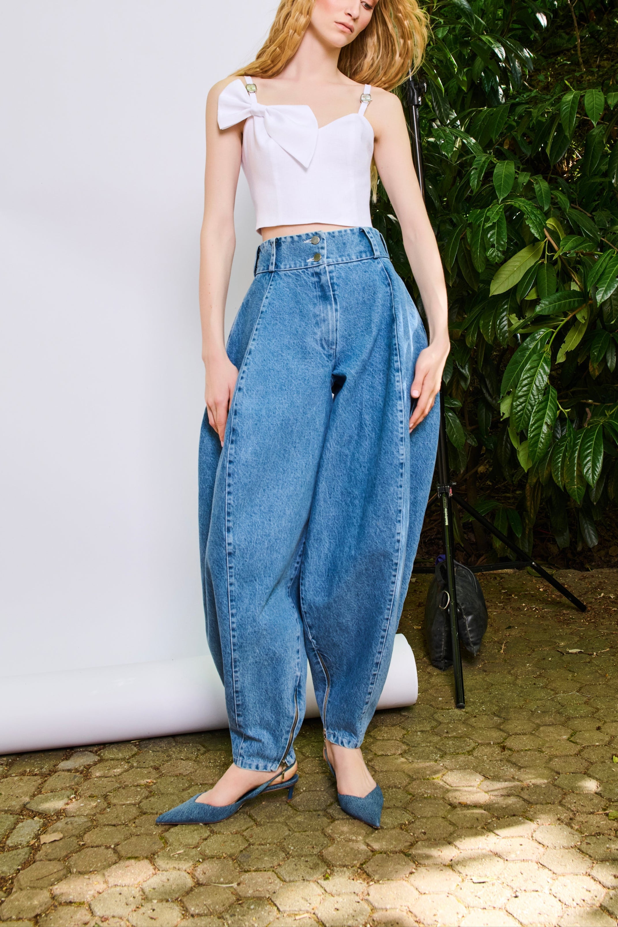 Denim Banana Pants
