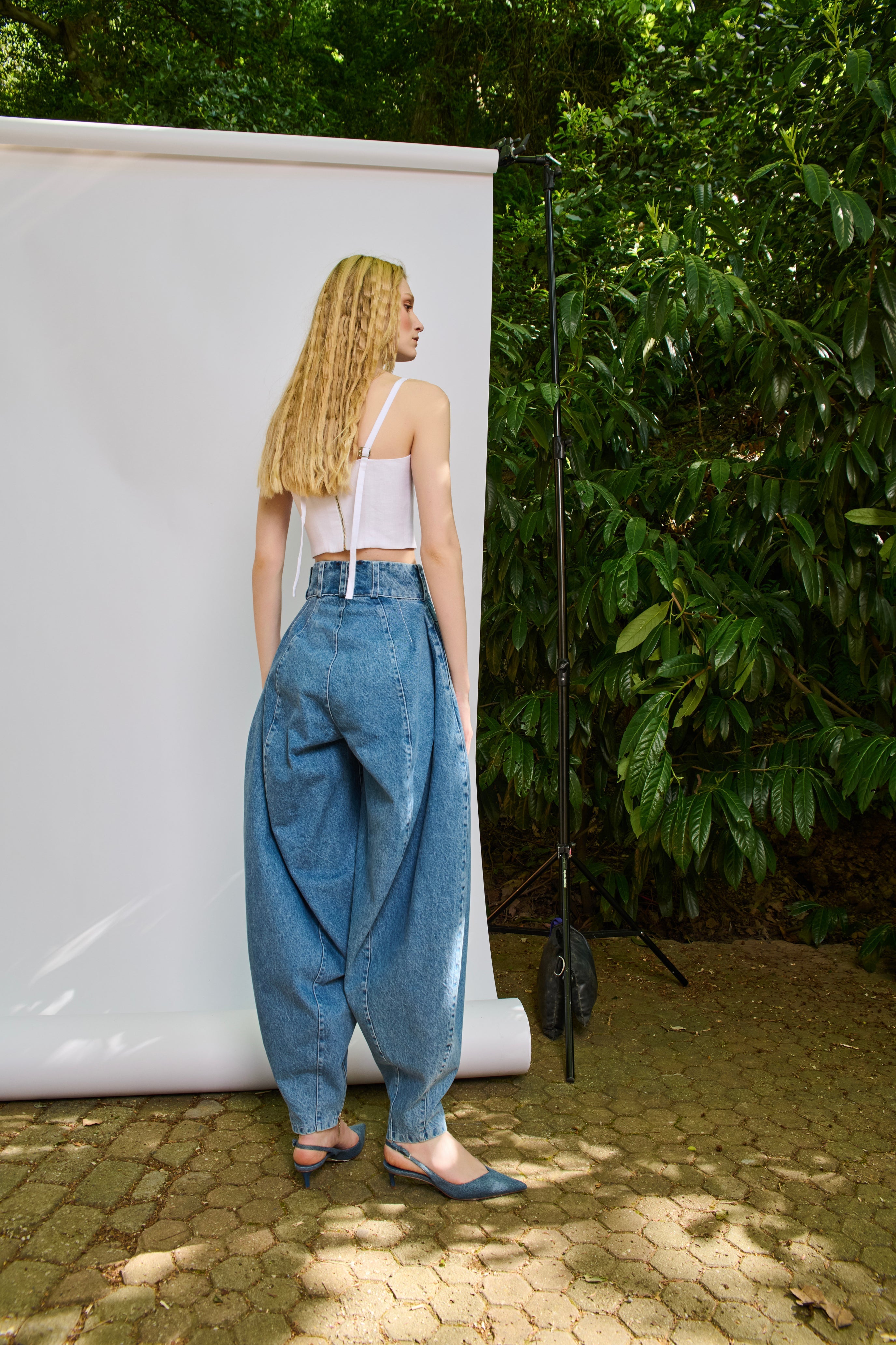 Denim Banana Pants
