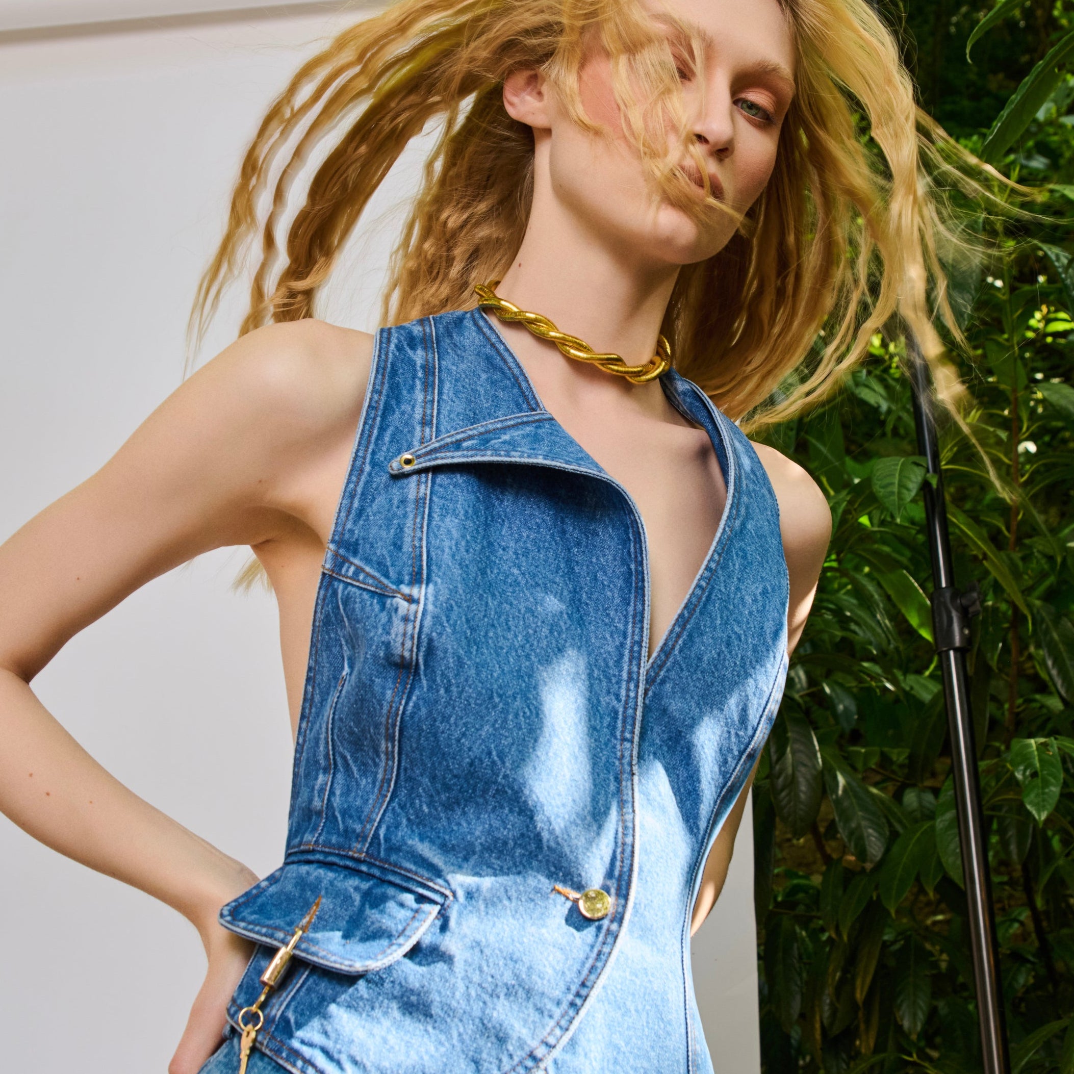 The Lock Denim Vest
