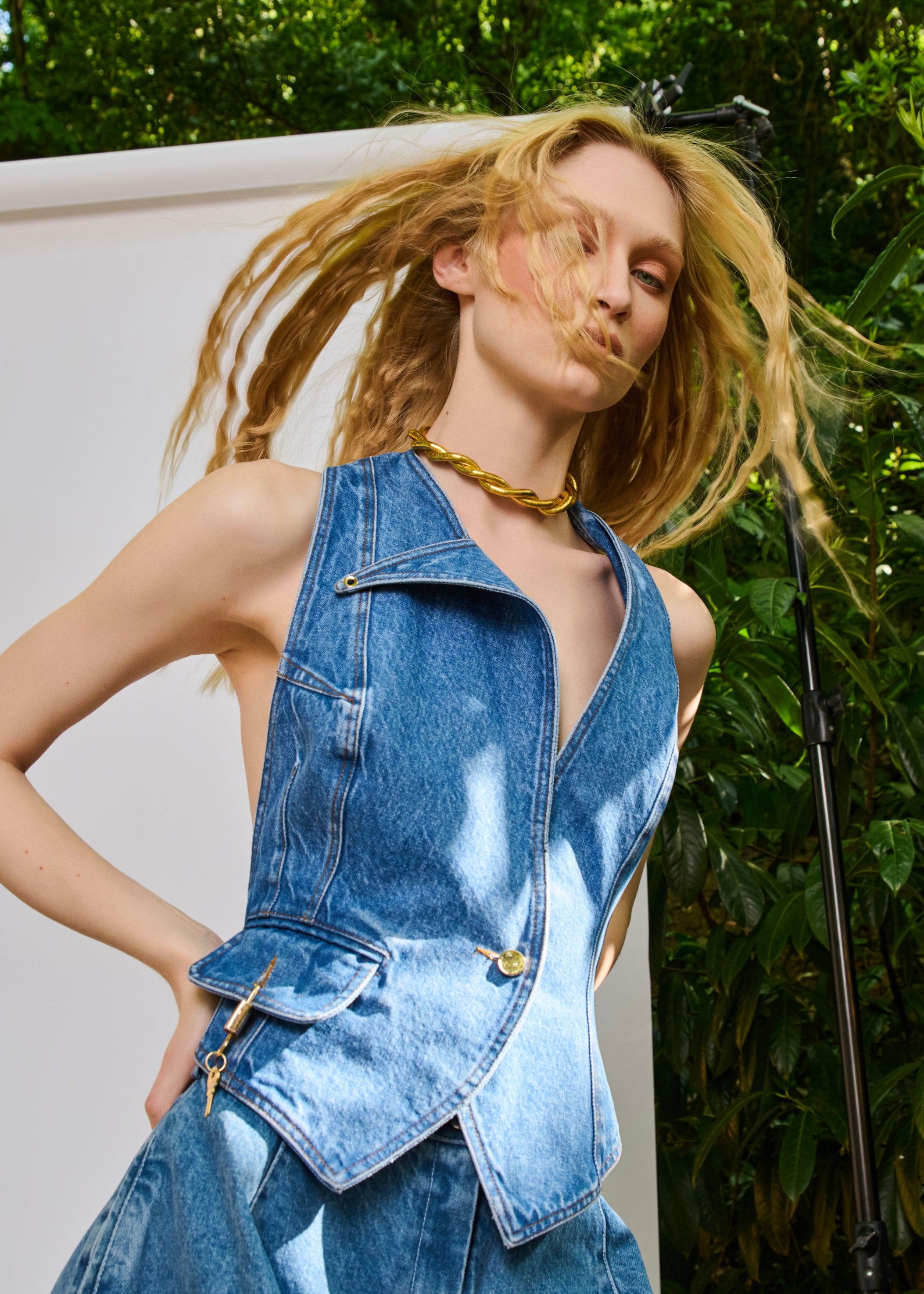 The Lock Denim Vest
