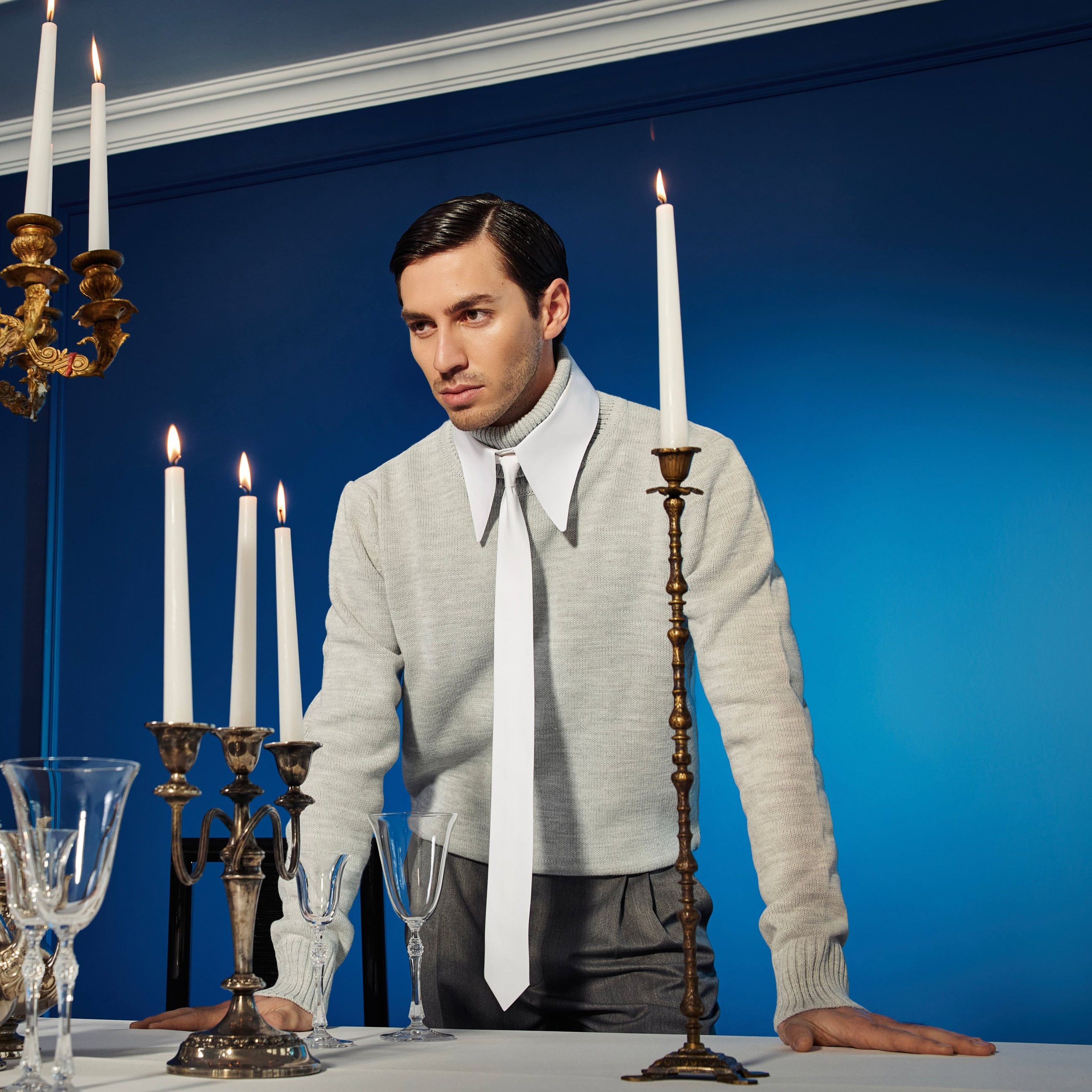 The White Collar Sweater
