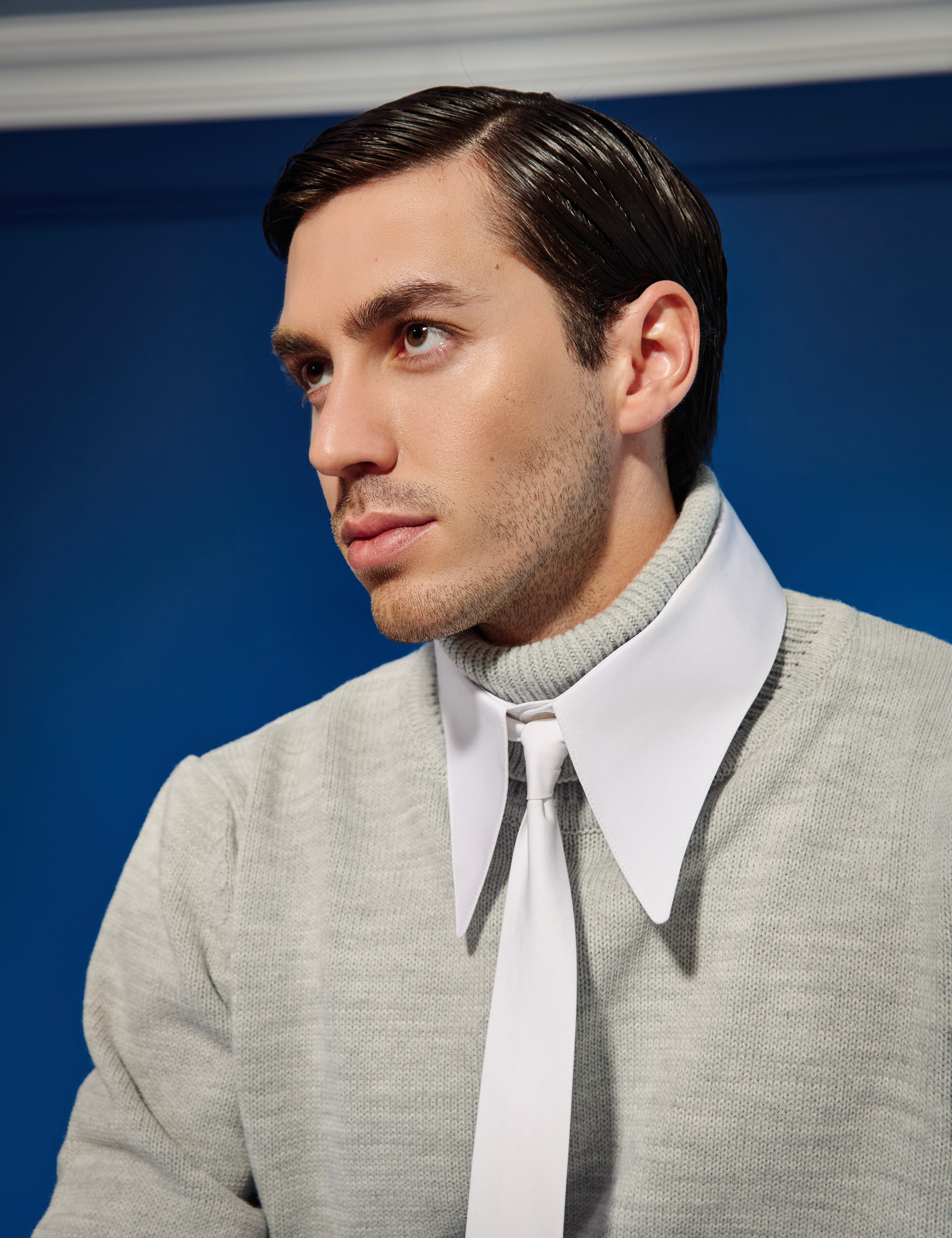 The White Collar Sweater
