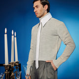 The White Collar Sweater
