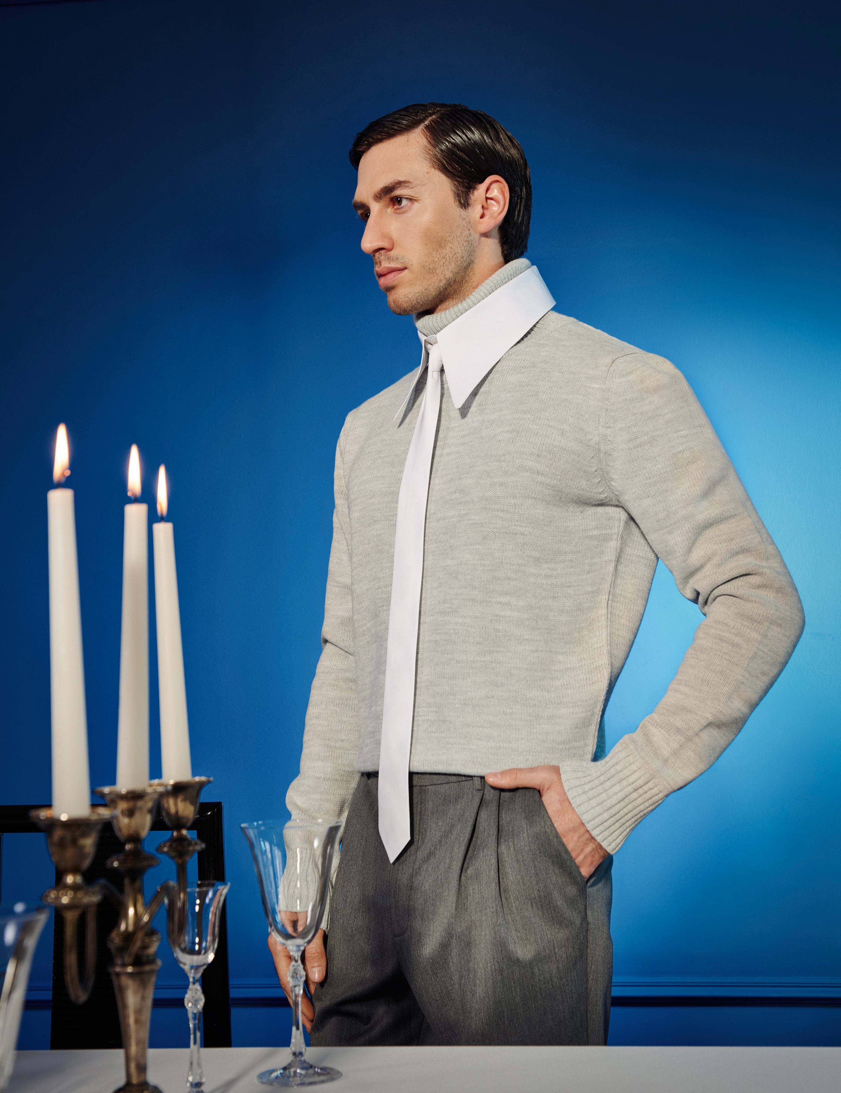 The White Collar Sweater
