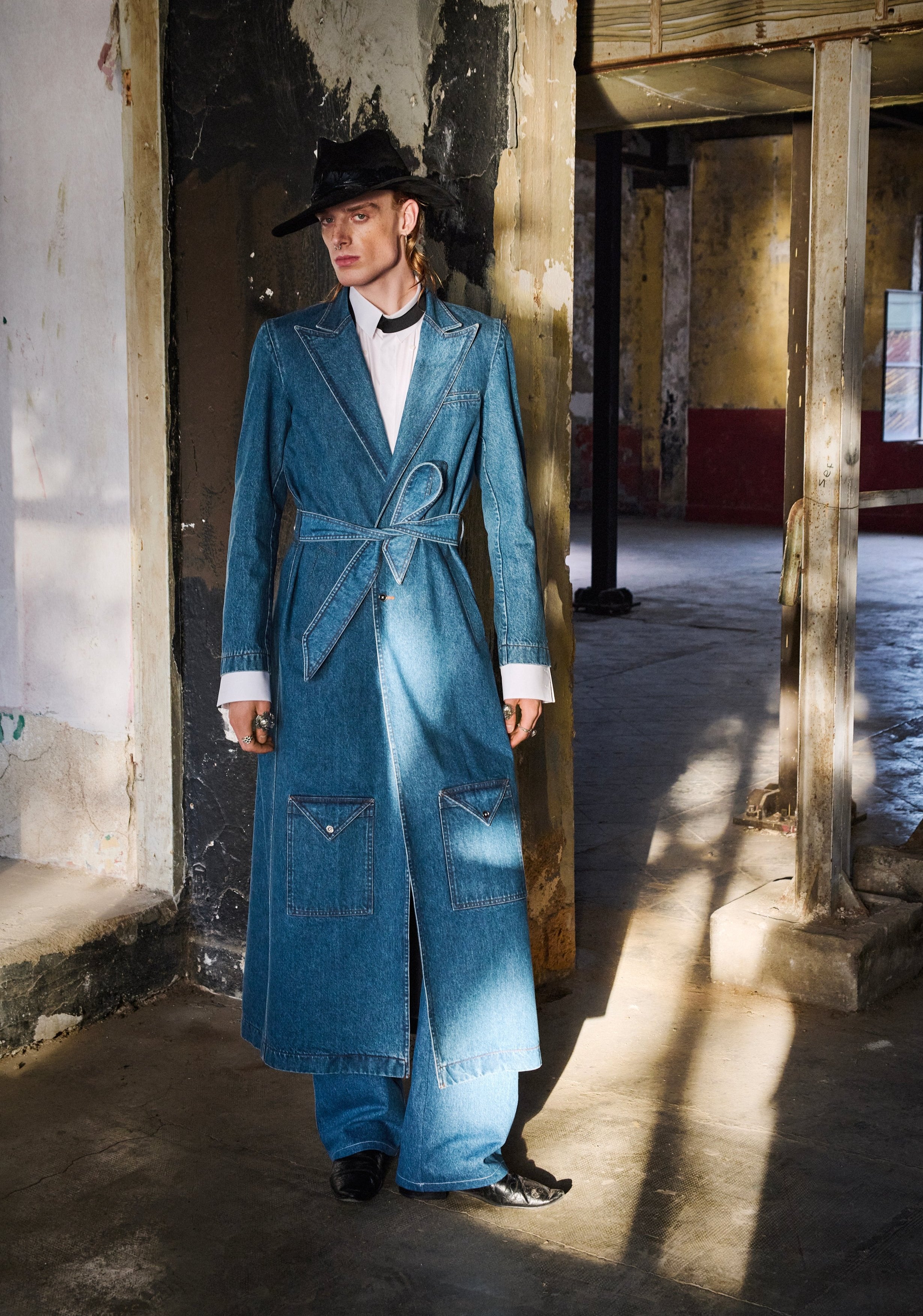 Le Denim Trench Coat
