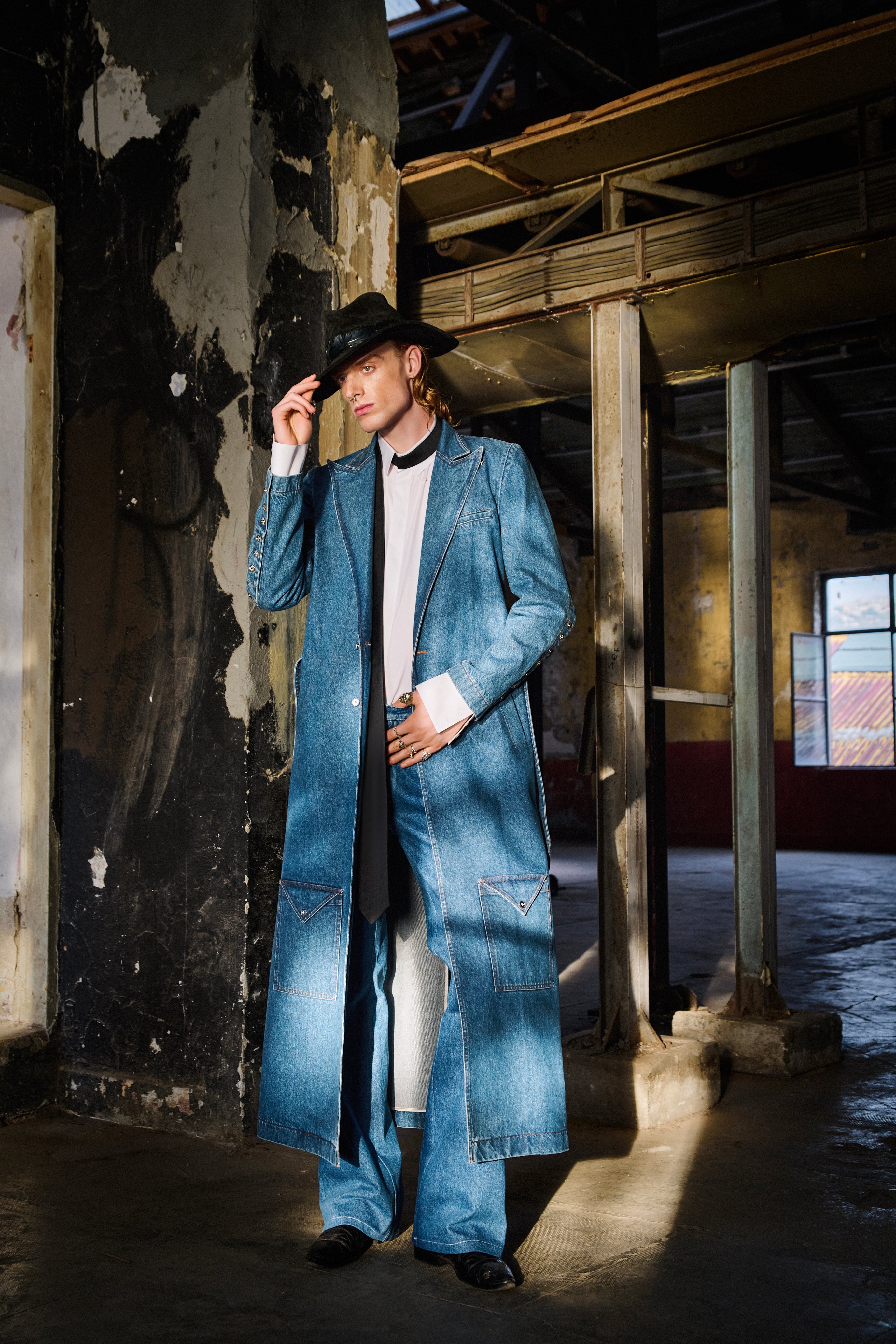 Le Denim Trench Coat
