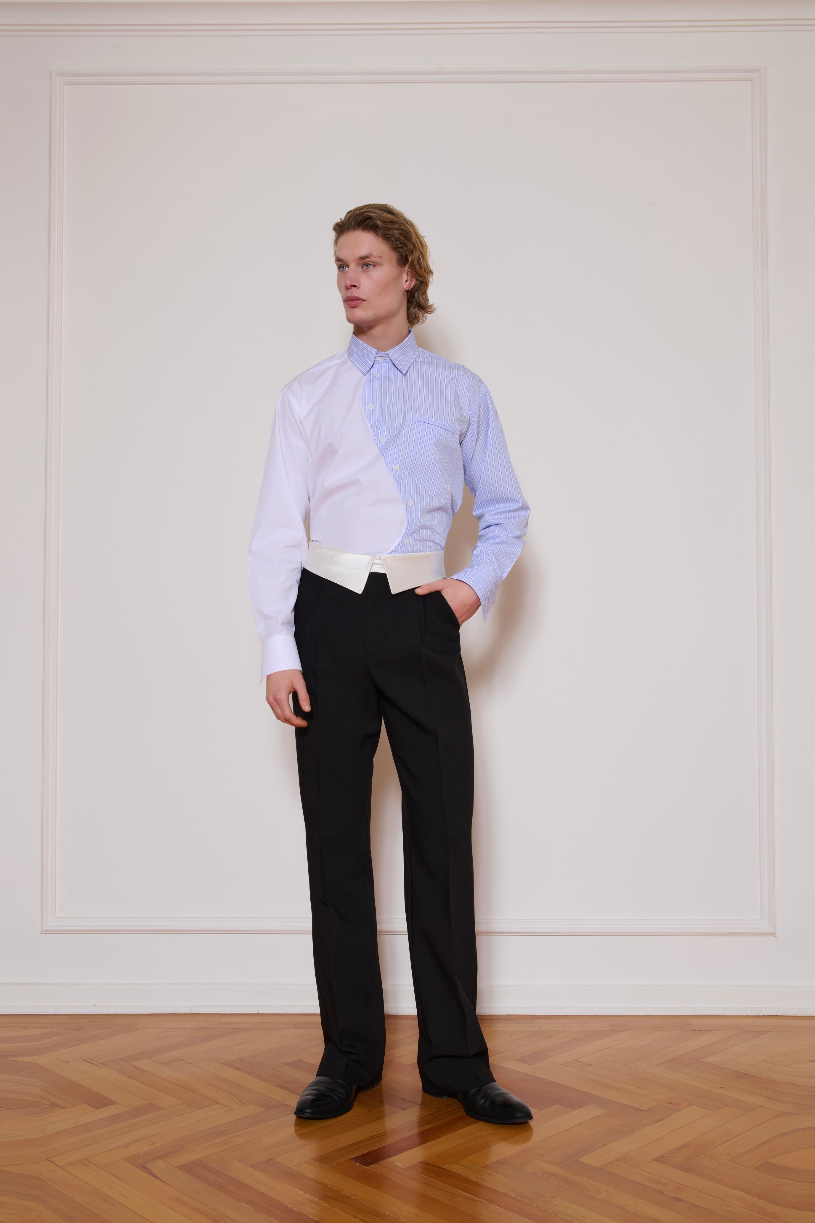 His White Collar Pants
