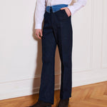 His Blue Jeans Collar Pants

