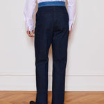 His Blue Jeans Collar Pants
