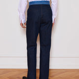 His Blue Jeans Collar Pants
