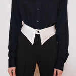 Her White Collar Pants
