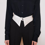 Her White Collar Pants
