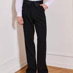 His Black Collar Pants
