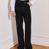 His Black Collar Pants
