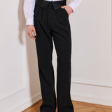 His Black Collar Pants
