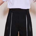 His White Pleat Shorts
