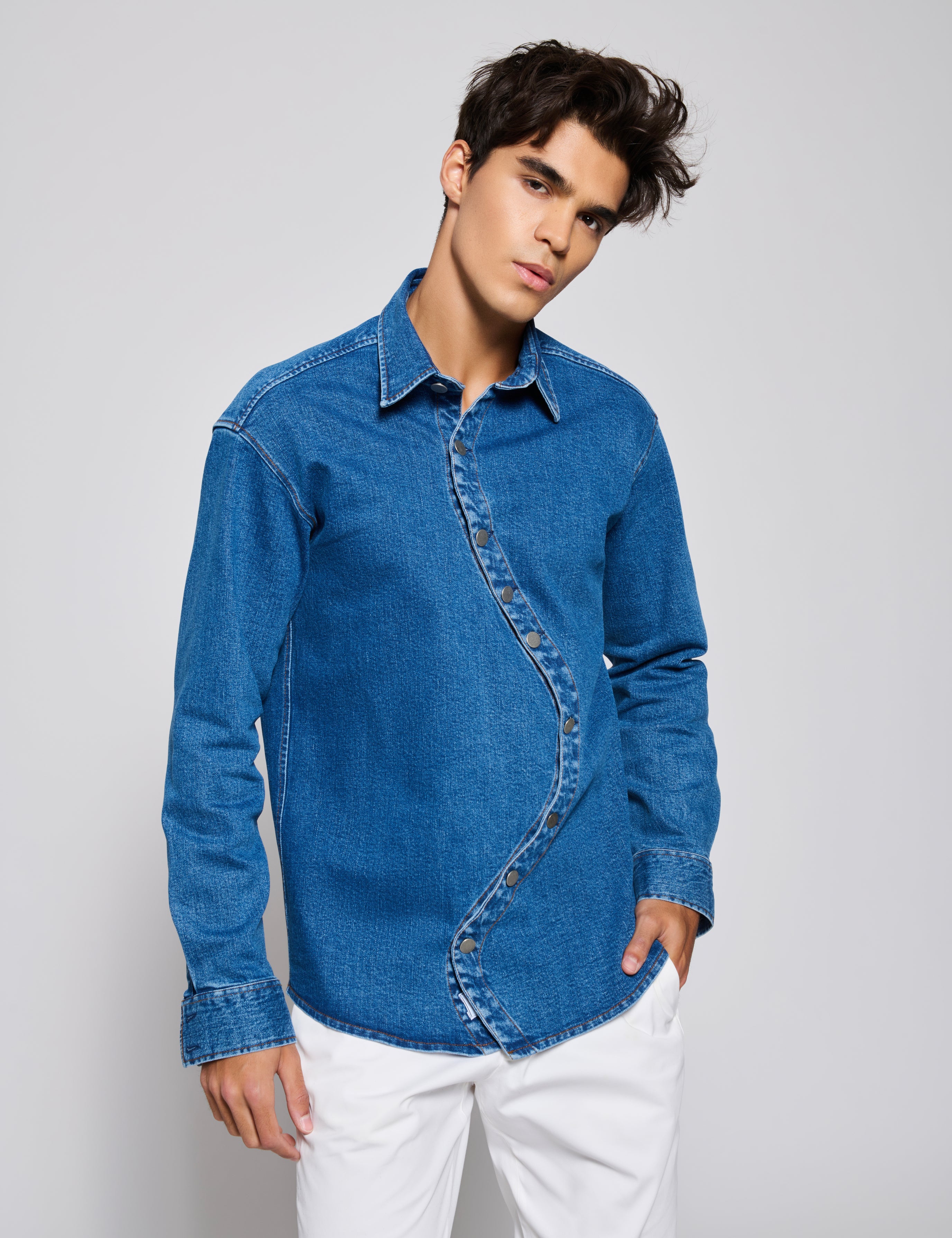 His Denim Off-Side Shirt
