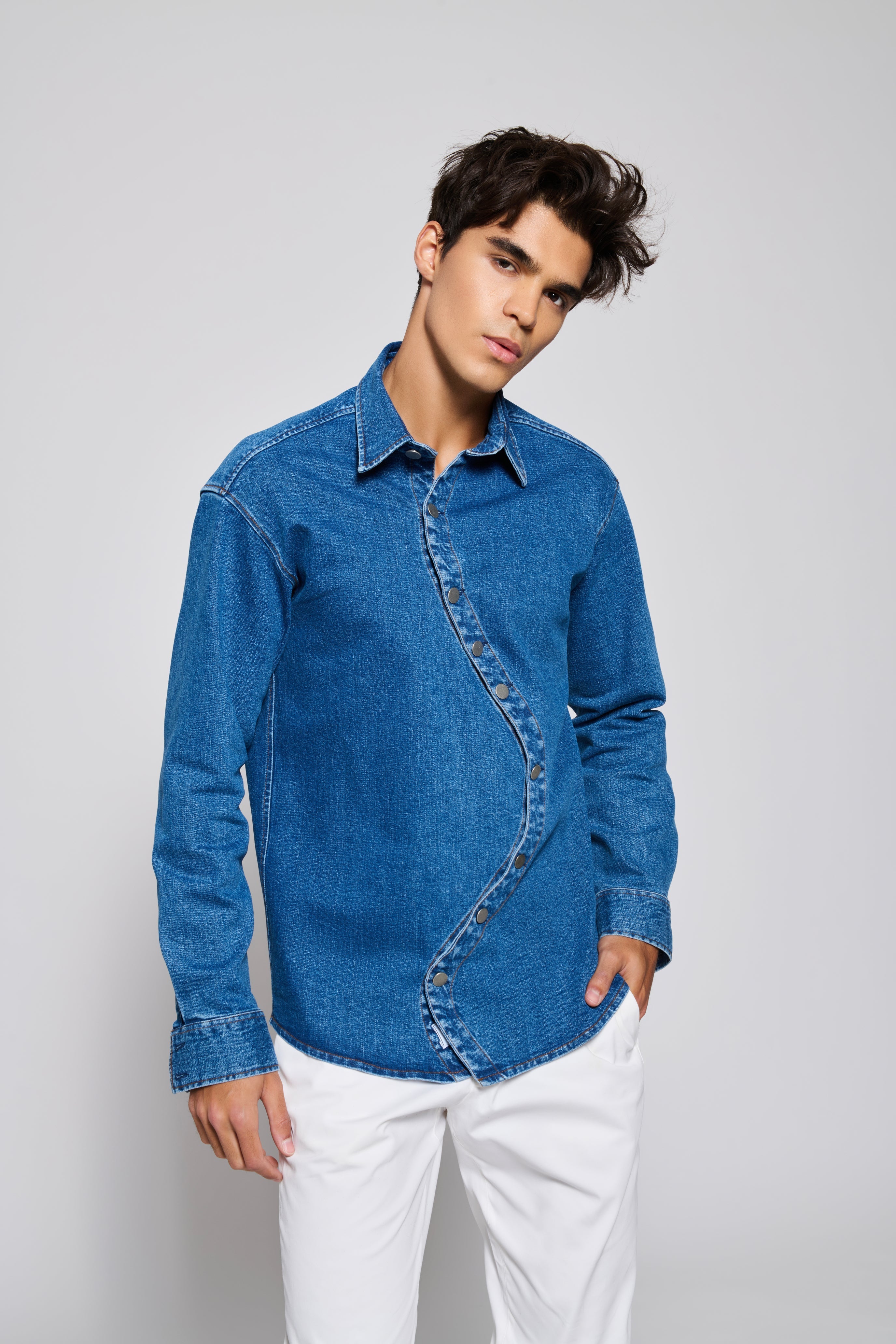 His Denim Off-Side Shirt
