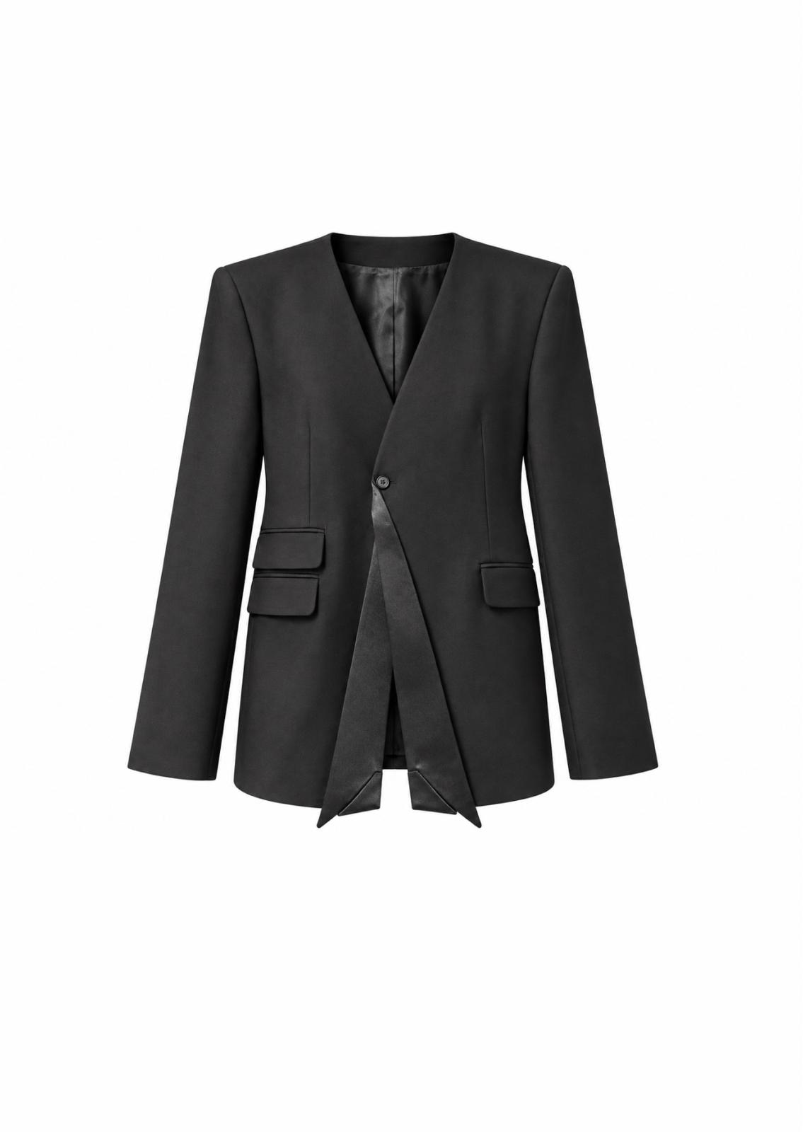 Her Reversed Collar Blazer
