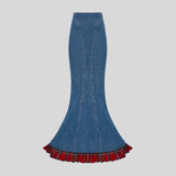 The Hidden Tartan Denim Skirt
