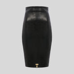The Leather Pencil Lock Skirt
