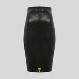 The Leather Pencil Lock Skirt
