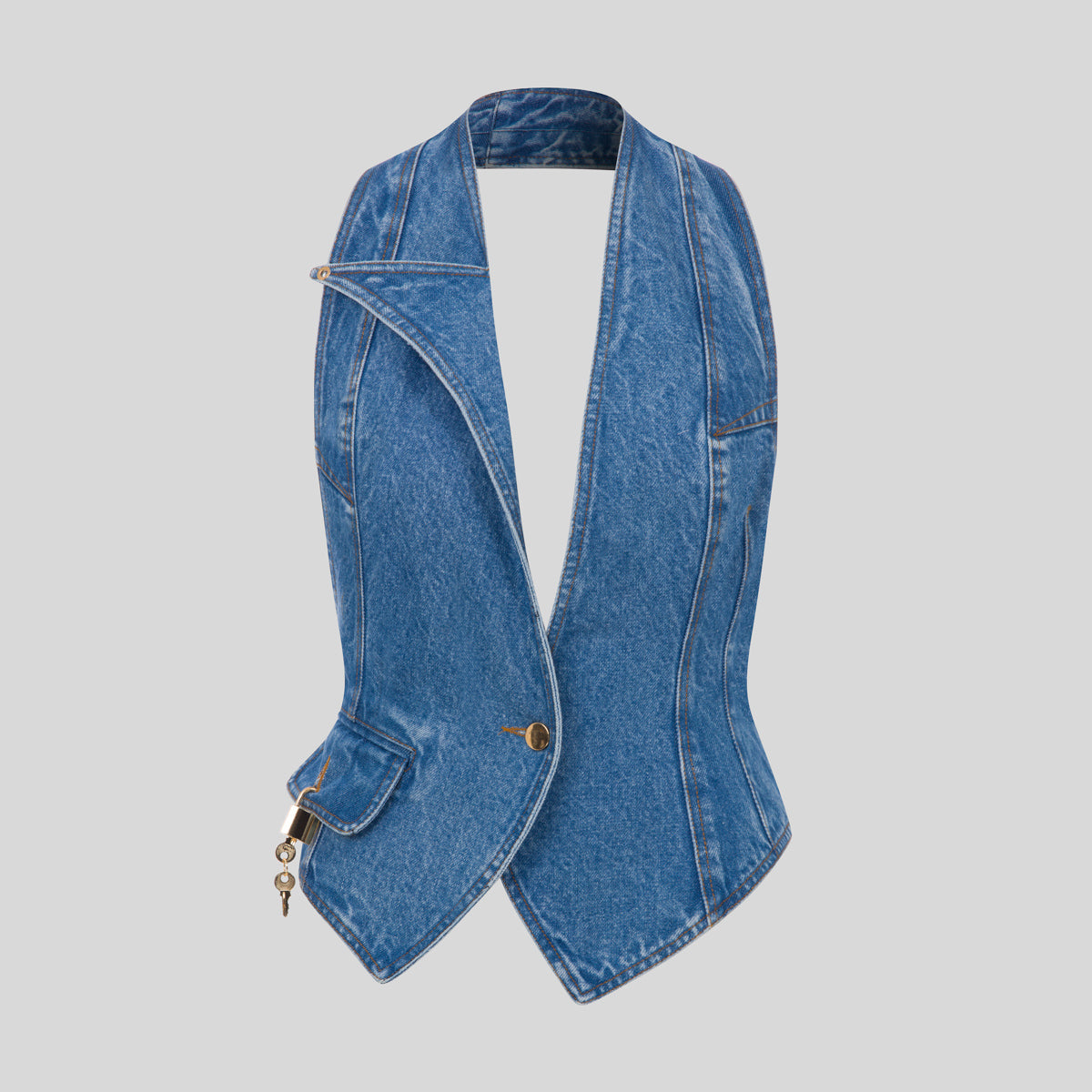 The Lock Denim Vest

