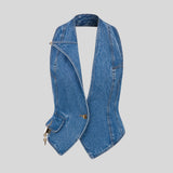 The Lock Denim Vest
