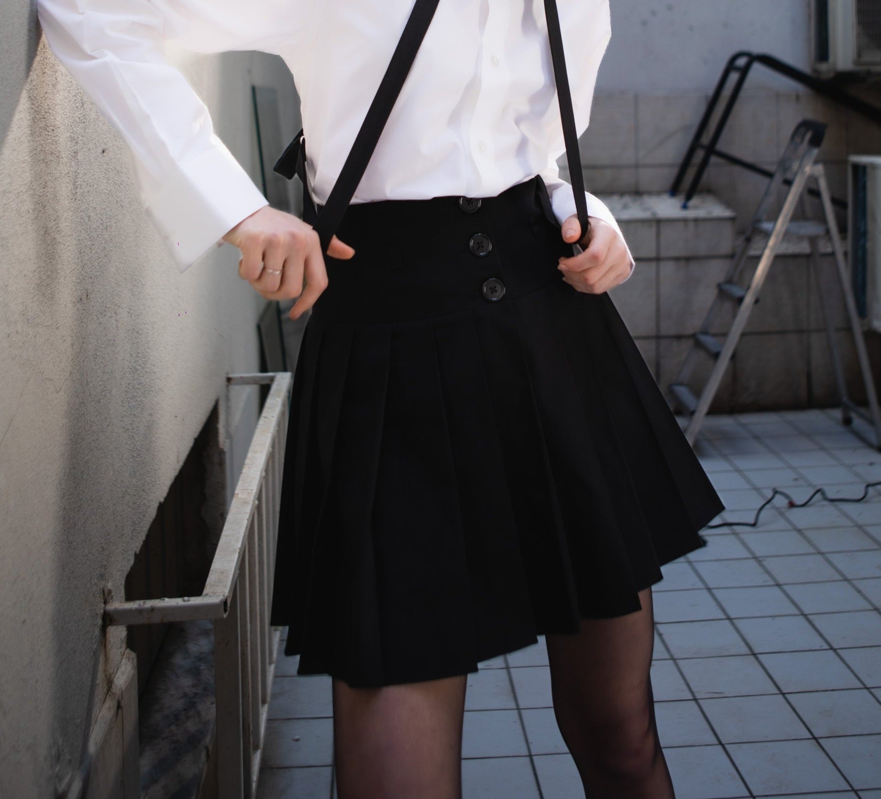 Pleated Skirt İn Black
